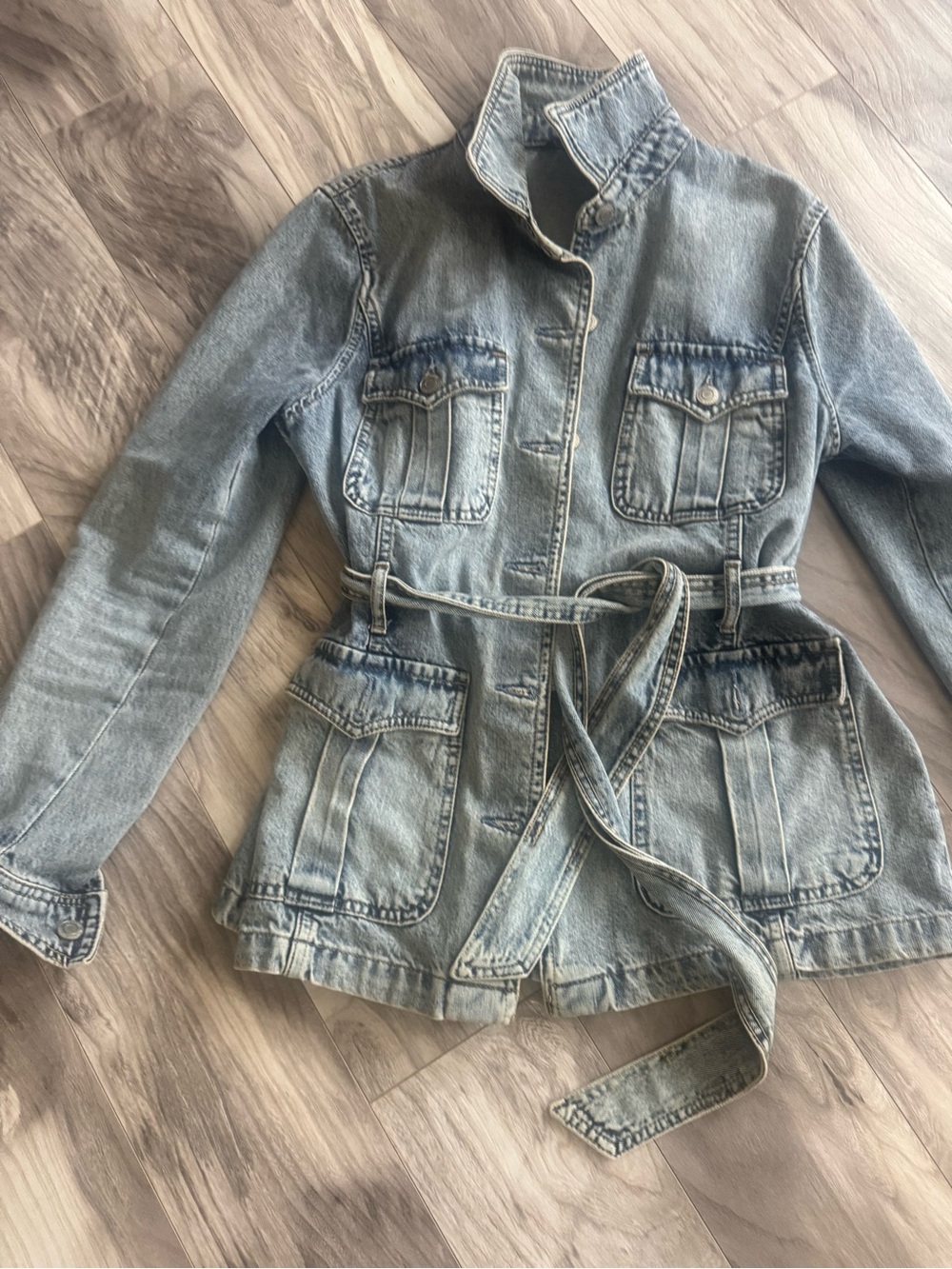 Lauren Ralph Lauren Faded Blue Denim Jacket Size 10
